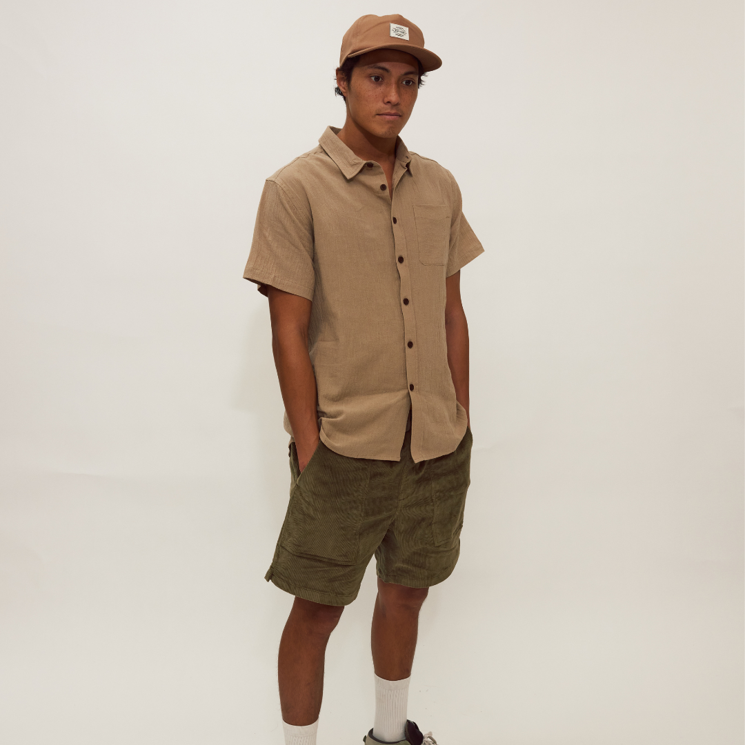 Cord Short Olive