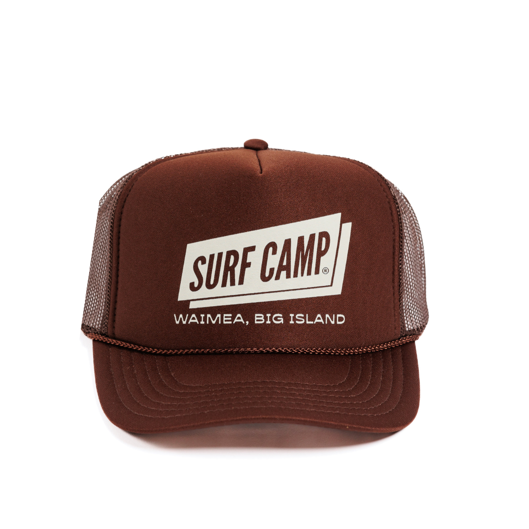 Brown Trucker Hat Clark Logo Waimea