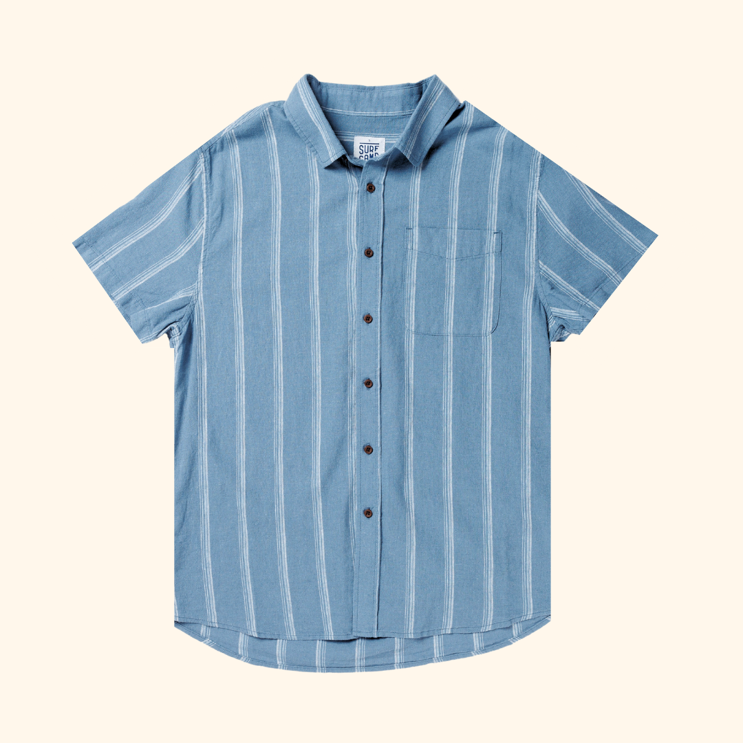 Pinstripe Shirt Sea Blue