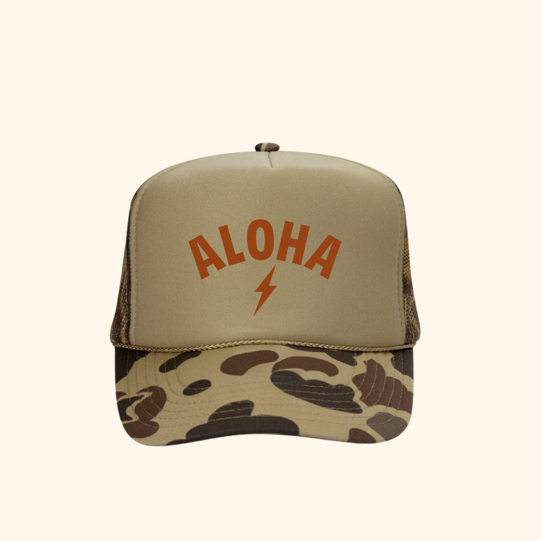 Aloha Bolt Trucker Hat - Camo