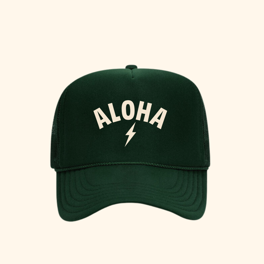 Aloha Bolt Trucker Hat - Green